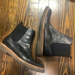 Dries Van Noten Leather Black Chelsea Style Ankle Boots
